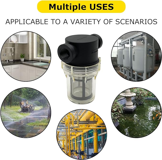 1/2" Female NPT in-Line Strainer with 100 mesh Stainless Steel Filter Screen (1/2“ 100 Mesh)