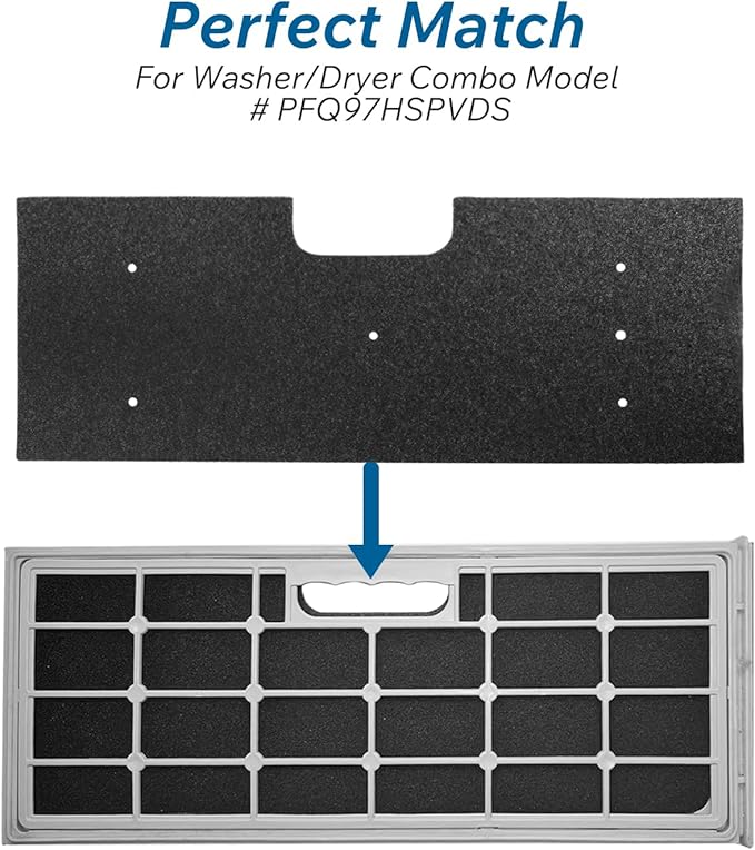 WH01X35719 Lint Filter 4-Pack - for GE Profile Washer Dryer Combo - Hand Washable and Reusable - for Models: PFQ97HSPVDS - Dryer Lint Filter Replacement - All In One Washer Dryer Combo Filter