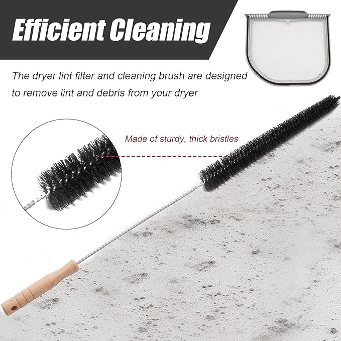 VIKKSAER 5231El1001C Dryer Lint Filter and Vent Cleaning Brush Kit, Replacement for LG Select Washer/Dryer Combos, Replaces AP5248138 5231EL1001A AH3527575 EA3527575
