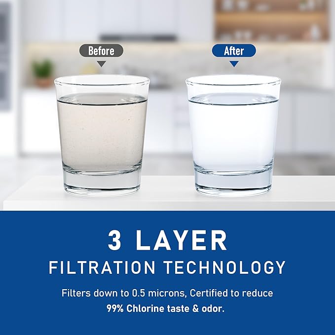 ULTRAWF Frigidaire Water Filter Replacement, Compatible with Pure Source Ultra, Kenmore 9999, 469999, Frigidaire DGHF2360PF, FGHB2844LF, FGHC2331PF, FGHC2342LF, FGHC2355PF, 3 Pack