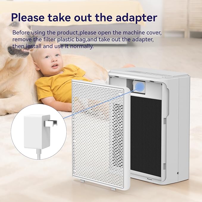 Air Purifiers for Home Pets Covers Up to 1500 Sq Ft,H13 Hepa Filter with Washable Pre-Filter,Pet Hair Dander Smoke Air Cleaner,22 dB Quiet Sleep for Living Room Bedroom Kitchen,P280 (White)