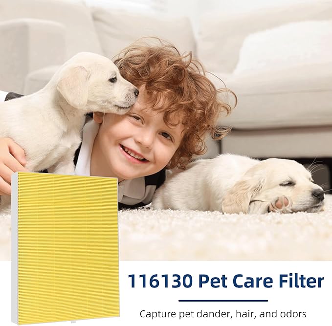 APPLIANCEMATES Upgraded 116130 HEPA Pet Care Filter H Replacement for Winix 5500-2 5510 Air Purifier, 4 Packs Ture HEPA Filter
