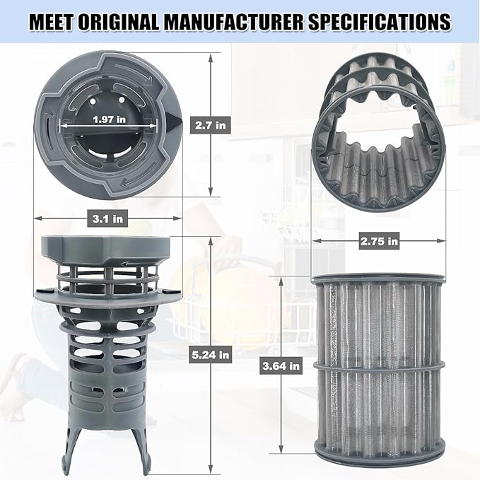 UPGRADED 645038 Dishwasher Drain Mesh Filter - 00645038 Dishwasher Filter Replacement 00651097