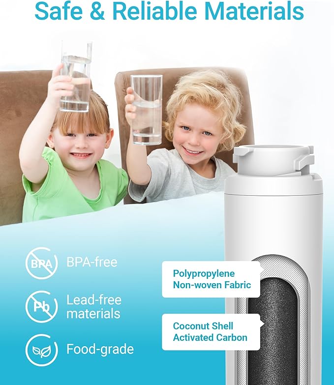 AQUA CREST MSWF Refrigerator Water Filter, Replacement for GE® MSWF, 101820A, 101821B, RWF1500A, Pack of 3