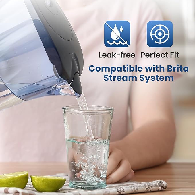 GOLDEN ICEPURE JFC014 Replacement for Brita® Stream Pitcher Water Filter, Brita® OB05 Filter Pitchers and Dispensers 3PACK