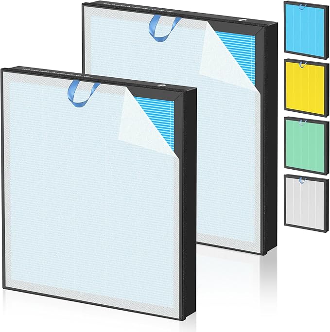 Vital 100S Smoke Remover Replacement Filter for LEVOIT Vital 100S and Vital 100S-P Air Purifier, HEPA and High-Efficiency Activated Carbon Filter, Vital 100S-RF-SR
