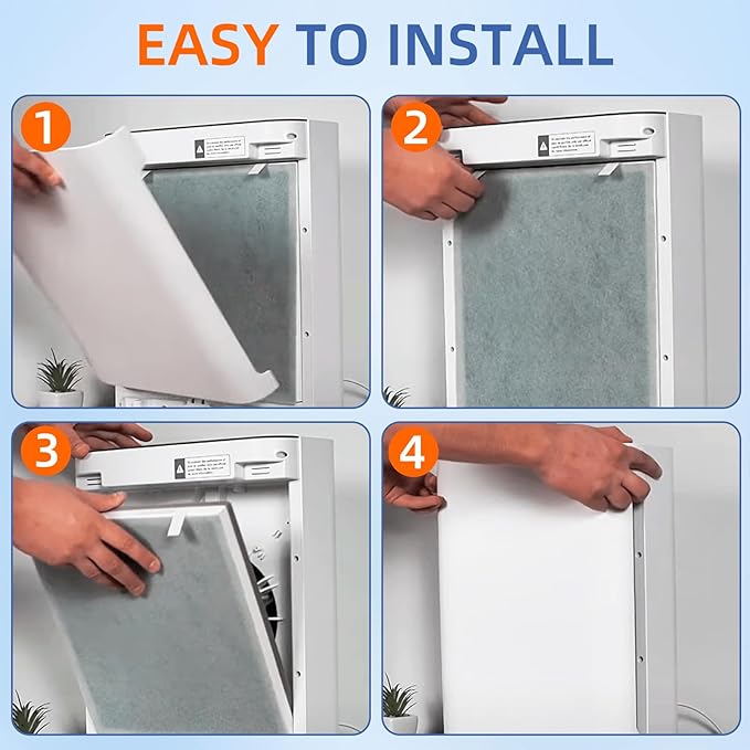 Vital 100 True HEPA Replacement Filter for LEVOIT Vital 100 Air Purifier,3-in-1 H13 HEPA High-Efficiency Activated Carbon Filter,Vital 100-RF,4 Pack,White