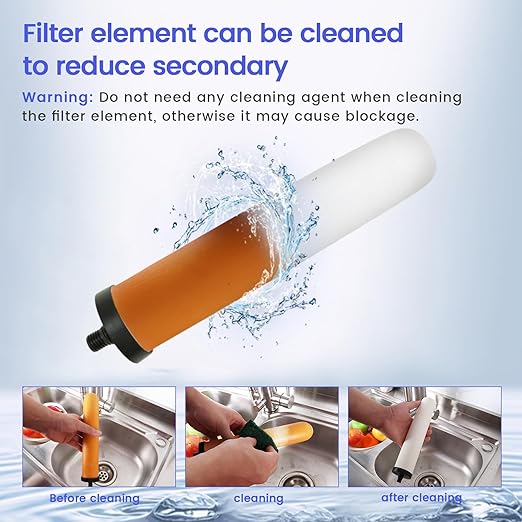 Amwater Countertop Water Filter, Amwater 5-Stage Countertop Water Filter Washable Filter Element, 8000 Gallons