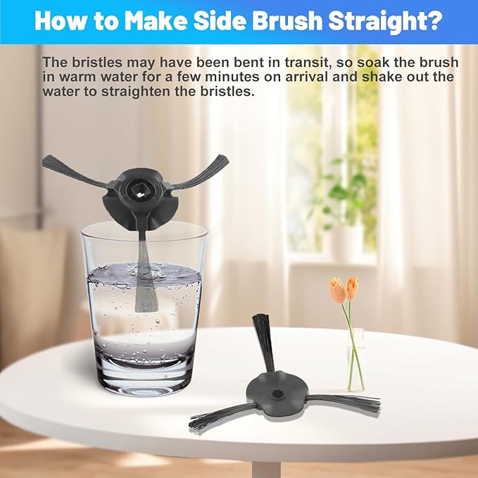 6 Pack Side Brushes for Shark Matrix Robot Vacuum Cleaner RV2310, RV2310AE, AV2310, AV2310AE, RV2300, RV2300S, RV2320S, UR2350AE Replacement Parts