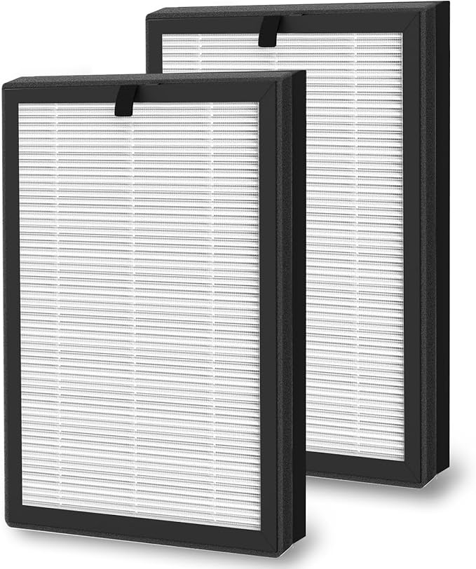 2 Pack ClearAir-A5 Replacement Filter Compatible with VEWIOR ClearAir-A5 H13 True HEPA Air Cleaner for Wildfire, smoke, Pets, Pollen and Odor