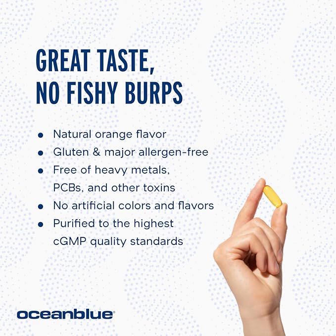 Oceanblue Omega-3 2100 Advanced Duo – Triple Strength Fish Oil with EPA, DHA, DPA – 120ct Minis + 60ct Softgels – Heart & Brain Support – Orange Flavor 2 Pack