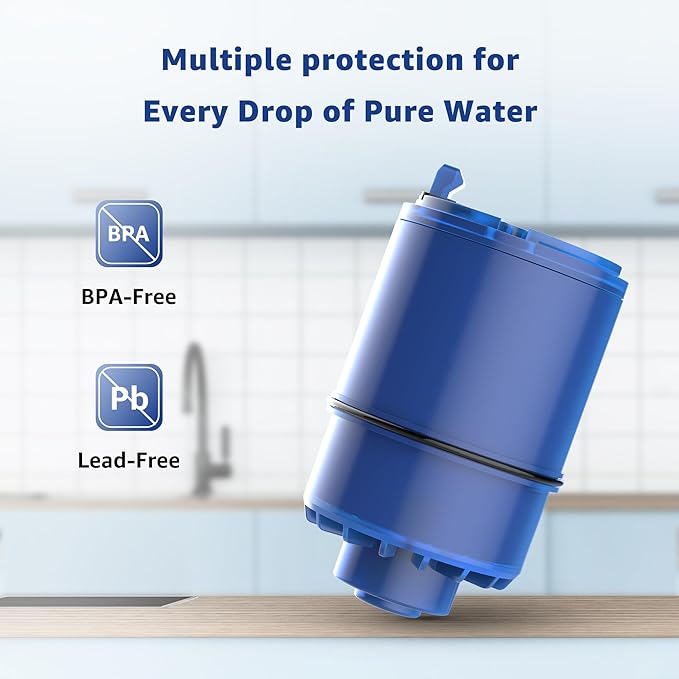 Overbest NSF Certified Water Filter, Replacement for Pur® Faucet Water Filter, Pur®PLUS Faucet Model FM-2500V, FM-3700, PFM150W, PFM350V, PFM400H, PFM450S, Pur-0A1 (Pack of 6)