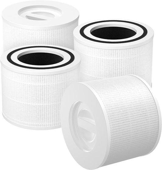 Core P350 Pet Care Replacement Filter for LEVOIT Core P350 Core 300 Air Purifier, 3-in-1 HEPA Filter Replacement, Part # Core P350-RF, 4 Pack
