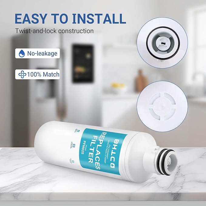 Water Filter for LG LFXC22526S, LFXS28968S, LFXS28968D, LFXS26973S, LFXS26973D, LRMVS3006S, LRMVC2306S Refrigerator Replacement with Air Filters (3+3).