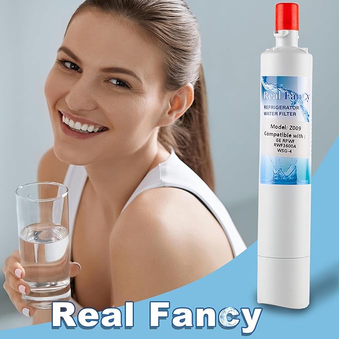 Water Filter Replacement for GE® RPWF (Without CHIP) Refrigerator Water Filter, Compatible with RWF1063, RWF3600A, WDS-RPWF, WSG-4, DWF-36, R-3600, AQF-RPWF, MPF15350, 2 Pack