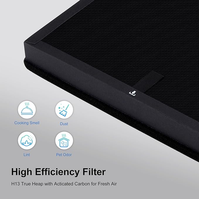 HAP602 Replacement Filter for ECOSELF HAP602/ HAP602WF Air Purifier, True Hepa 3-IN-1 H13 Filter Replacement, High-Efficient Filtration for Home, 2 Pack