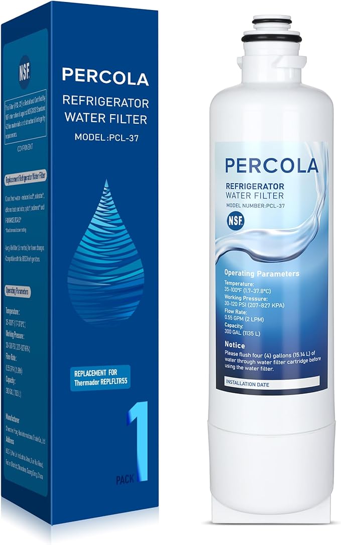 REPLFLTR55 Thermador Water Filter Replacement, Compatible with Bosch Ultra Clarity Pro B36CD10ENS, B36FD10ENS, B36CD10ENS, B36FD10ENS, 1 Pack