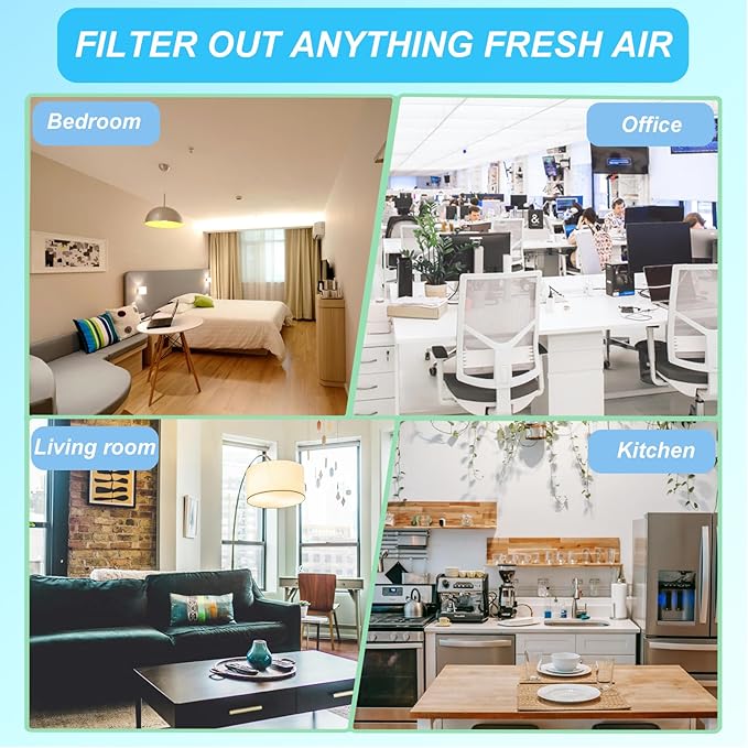 2 Pack AC300 True Replacement Filter Compatible with Purivortex AC300 Air Purifiers, 3-in-1 H13 Filter White