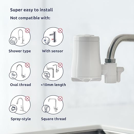 Tappwater EcoPro - Faucet Water Filter, 5 Stage Nanotechnology Water Filtration System, Tap Water Filter, Filters 100+ substances incl Chlorine, Limescale and Bad Taste