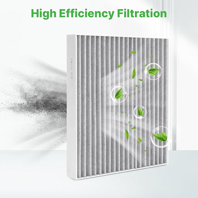 2-Pcs Cabin Air Filter with Activated Carbon for Hyundai Palisade 2020 2021 2022 2023 2024 2025 Cabin Filter for Car Replacement for 97133-S8000 CF12936 Automotive Accessories