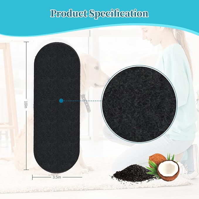 20 Pcs Ceiling Fan Filters for Blades – Fan Air Purifier Pads with Coconut Carbon – Easy-to-Stick Ceiling Fan Filters for Blades – Dust & Odor Removal Fan Blade Air Purifier Pads