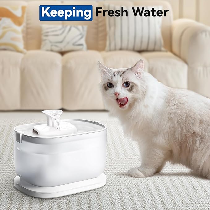 40 Packs for Petlibro Cat Water Fountain Filters Replacement, Compatible with PETLIBRO®Dockstream Cat Water Fountain PLWF005 PLWF115 PLWF105 (20 Replacement Water Filters + 20 Pre-Filter Sponges)