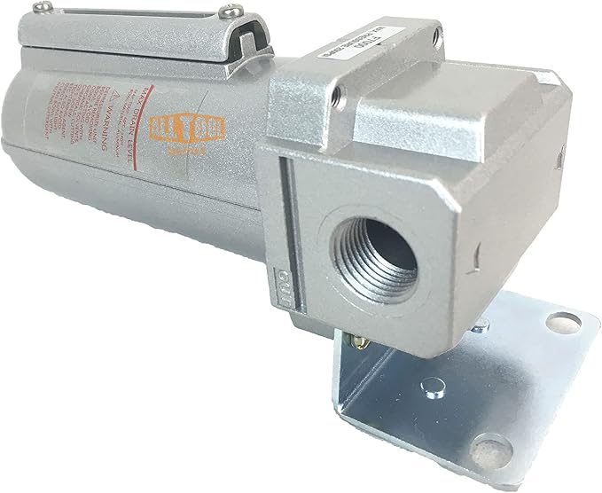 1/2" NPT HEAVY DUTY Industrial Grade Particulate Filter/Water Trap For Air Compressor Compressed Air Lines, 5u With Metal Bowl (AUTO DRAIN)