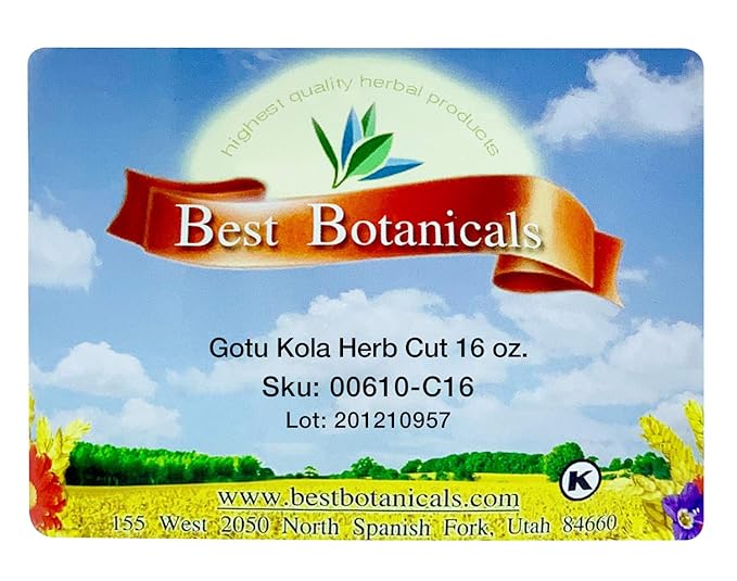 Best Botanicals Gotu Kola Herb Cut 16 oz.