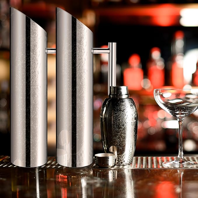 3 Pack Stainless Steel Water Pitcher 67oz/2L Modern Metal Pitcher with Ice Guard Silver Carafe Drink with Handle or Iced Hot Drink Tea Juice Coffee Beer