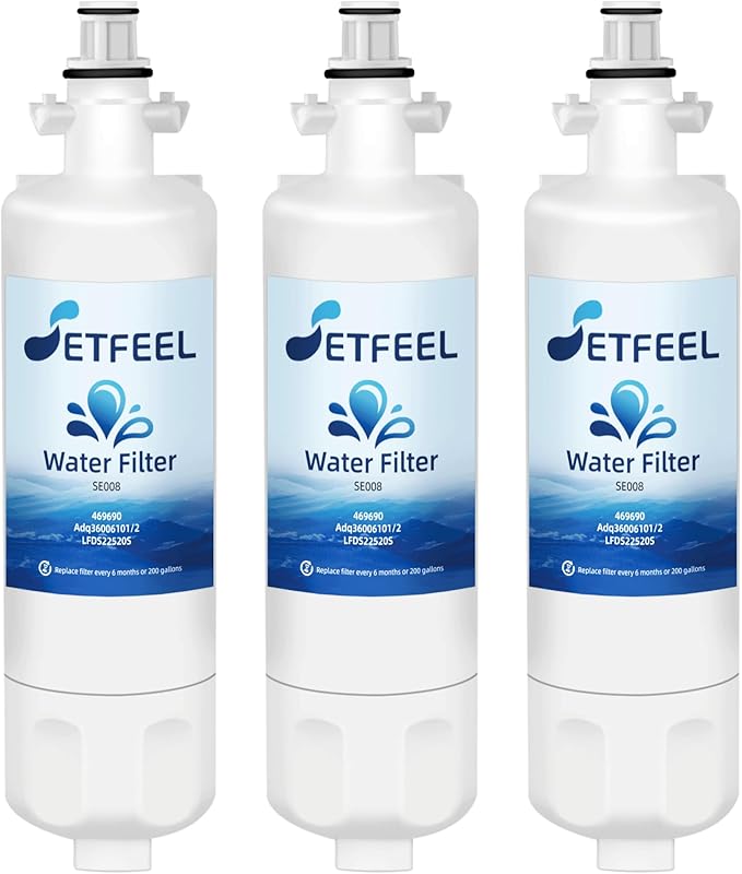 Adq360061 Water Filter Replacement for LG Refrigerator Lt700p Adq36006101 Lfds22520s, Kenmore 9690 469690 Adq36006102 Lfxc24726s Lfxc29626s Rwf1200a Water Filter, 3-Pack