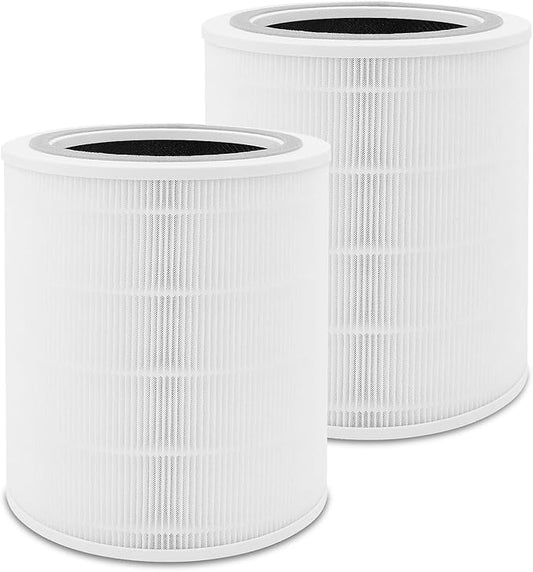 2 Pack Core 400S Replacement Filter Compatible with LEVOIT Core 400S, 3-in-1 Filter, Activated Carbon Filtration, Compared to Part# Core 400S-RF White