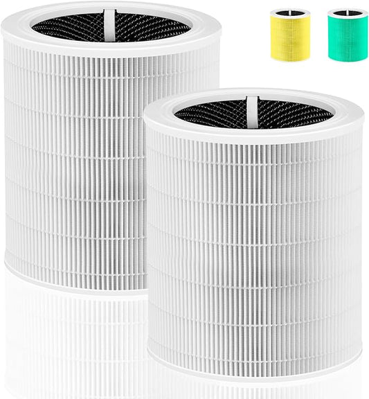 Core 600S Replacement Filter for LEVOIT Core 600S & Core 600S-P Air Purifier, 3-in-1 H13 True HEPA with Activated Carbon Filter for Home Large Room,Core 600S-RF,2 Pack,White