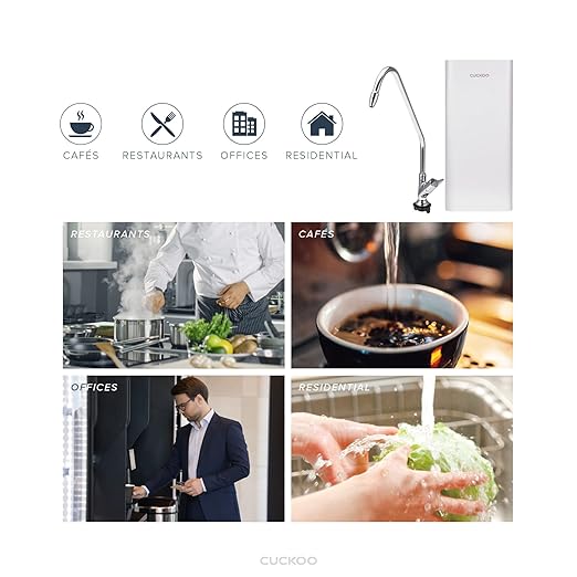 CUCKOO Under-Sink Reverse Osmosis Water Purifier | Stainless Steel Faucet, 3-Stage Filtration, Easy Installation & Filter Replacements CP-ADR031UW