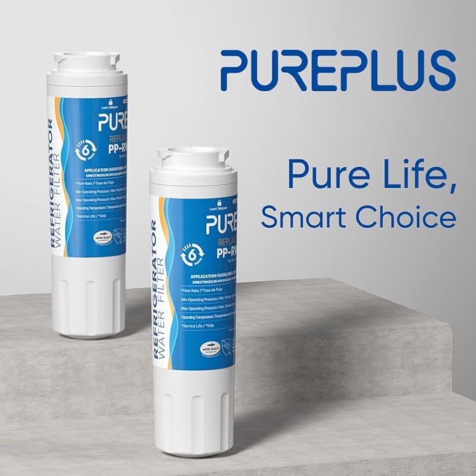 PUREPLUS UKF8001 Refrigerator Water Filter Replacement for Maytag UKF8001P, EDR4RXD1, Everydrop Filter 4, PUR 4396395, Puriclean II, UKF8001AXX-200, UKF8001AXX-750, RWF0900A, RFC0900A, 469006, 2Pack