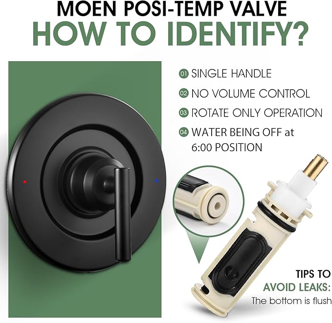 1222 replacement cartridge for One Handle Posi Temp Shower Cartridge Replacement,Brass & Plastic,without removal tool