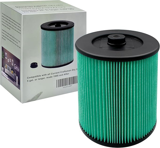 17912 & 9-17912 HEPA Vacuum Filter Compatible with Filter No.9-17912 fits 5, 6,8,9,12,14,16 and 32 gal vacs or larger made after 1988