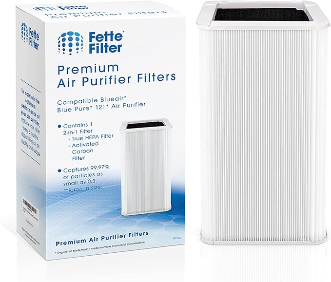 Fette Filter - 121 Replacement Filter Compatible with Blueair Blue Pure 121 Air Purifier with Particle and Activated Carbon - Pack of 1
