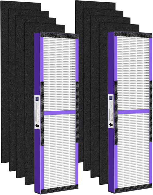FLT5250PT HEPA Air Purifier Replacement Filter C with Pet CARE Treatment for G-Guardian AC5250PT, AC5000E, AC5300B, AC5350W, AC5350B, CDAP5500 2 Purple Pet Care HEPA with 8 Carbon Pre-Filters
