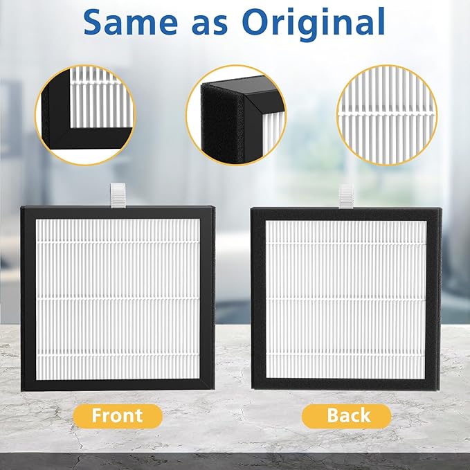 4 Pack DH02 H13 HEPA Replacement Filter Compatible with Tenergy Sorbi DH02 2 in 1 Dehumidifier(1000ML)/Air Purifier, Afloia AQ8 Q8/ Honati/Hysure Q7 Air Purifier