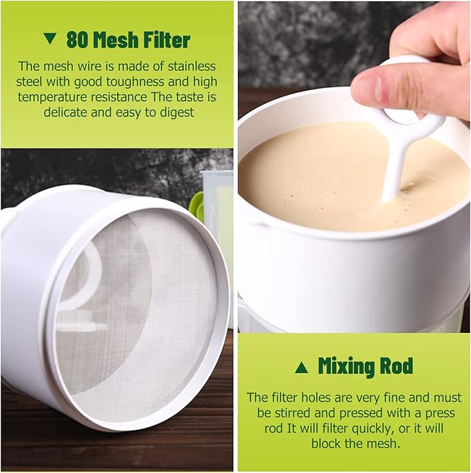 1.5 Quart Food Strainer Yogurt Strainer Maker,Nut Milk Bag Replacement, Yogurt Maker, Soy Milk Juice Filter for Nut Milk, Ideal for Home Chefs