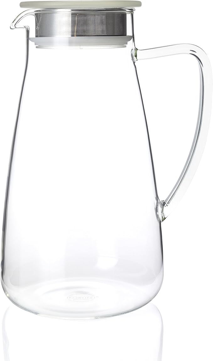 FORLIFE 838-A-ICE Flask Glass Tea Jug Pitcher, 64 oz, Ice