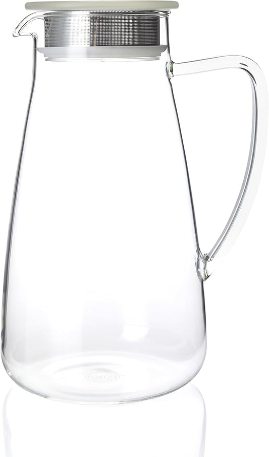 FORLIFE 838-A-ICE Flask Glass Tea Jug Pitcher, 64 oz, Ice
