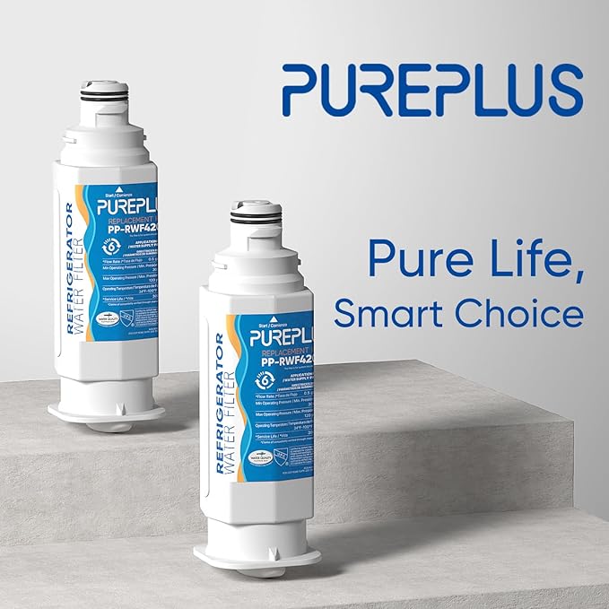 PUREPLUS DA97-17376B Replacement for Samsung HAF-QIN, HAF-QIN/EXP, DA97-08006C, RF23M8070SG, RF23M8070SR, RF23M8090SG, RF23M8090SR, RF23M8570SR, RF23M8590SG,RWF4200A, Refrigerator Water Filter,4PACK