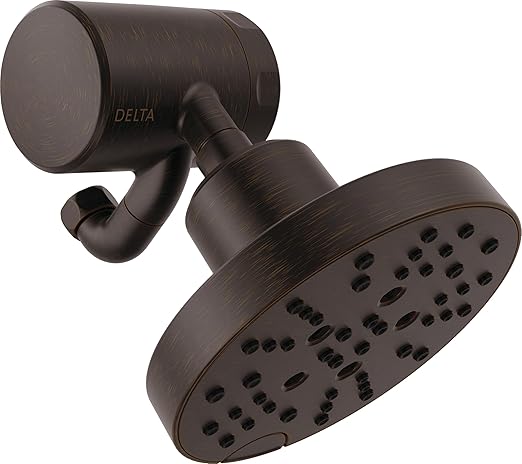 Delta Faucet 5-Setting H2Okinetic Shower Head Oil Rubbed Bronze with Clarifi Premium Shower Filter Attachment with Filter