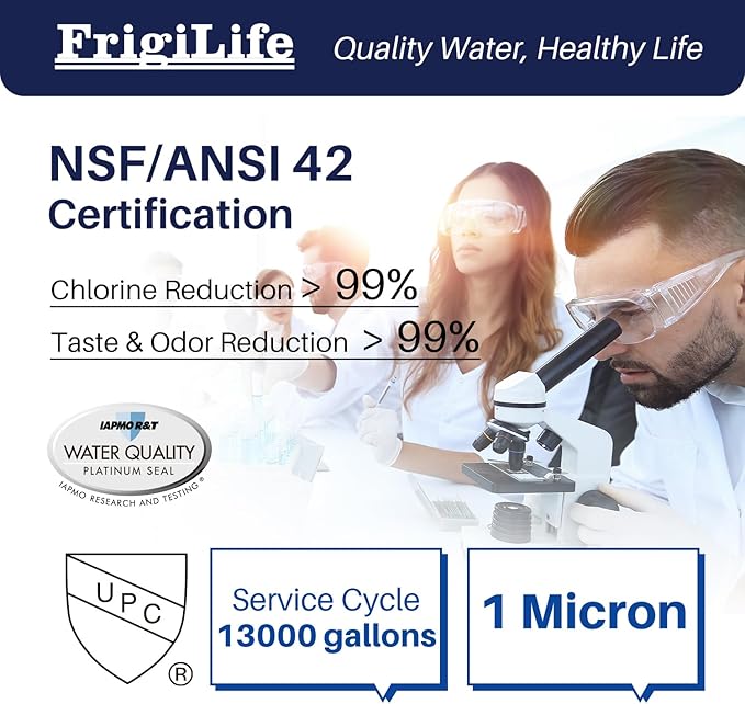 1 Micron 10" x 2.5" Whole House CTO Carbon Sedimen Water Filter Compatible DuPont WFPFC8002, WFPFC9001, SCWH-5, WHCF-WHWC, FXWTC, RO Unit for Under Sink & Countertop Filtration System,3Pack