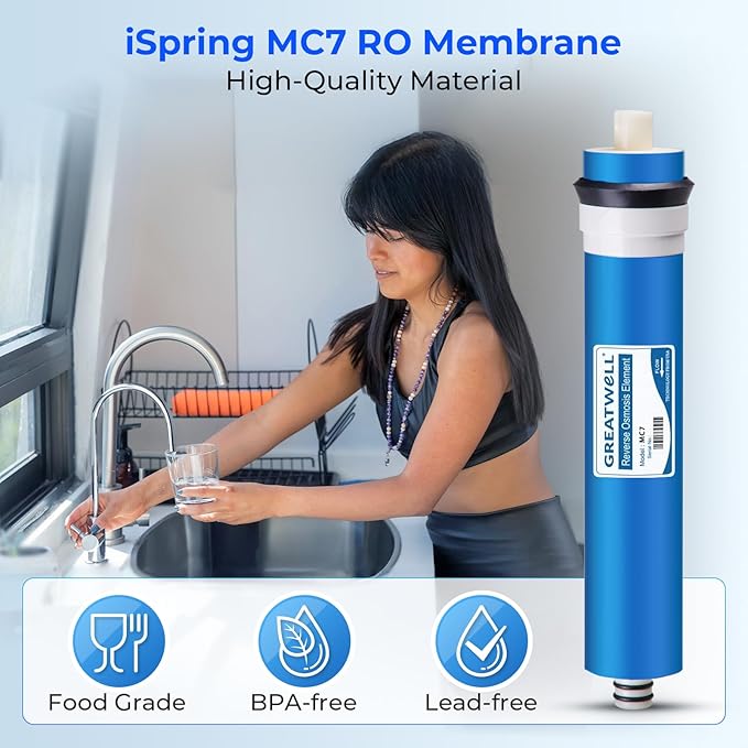 iSpring F19K75 NSF Certified 2-Year Replacement Filter Set for 6-Stage Reverse Osmosis Systems, Alkaline Mineral Filter, 19-Count, Long-Lasting Purification