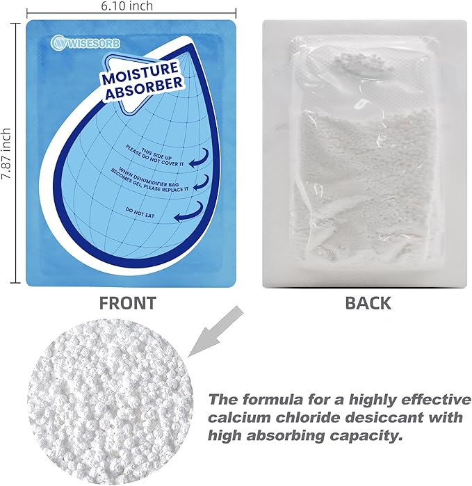 100 Gram 10 Packs Moisture Absorbers, Dehumidifier Bags for Bathrooms, Basements, Rvs, Humidity Packets for Closet