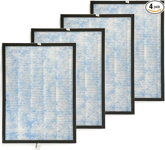 Nispira True HEPA with Activated Carbon Pre Filter Replacement Compatible with Membrane Solutions MSA3 Air Purifier, 4 Packs