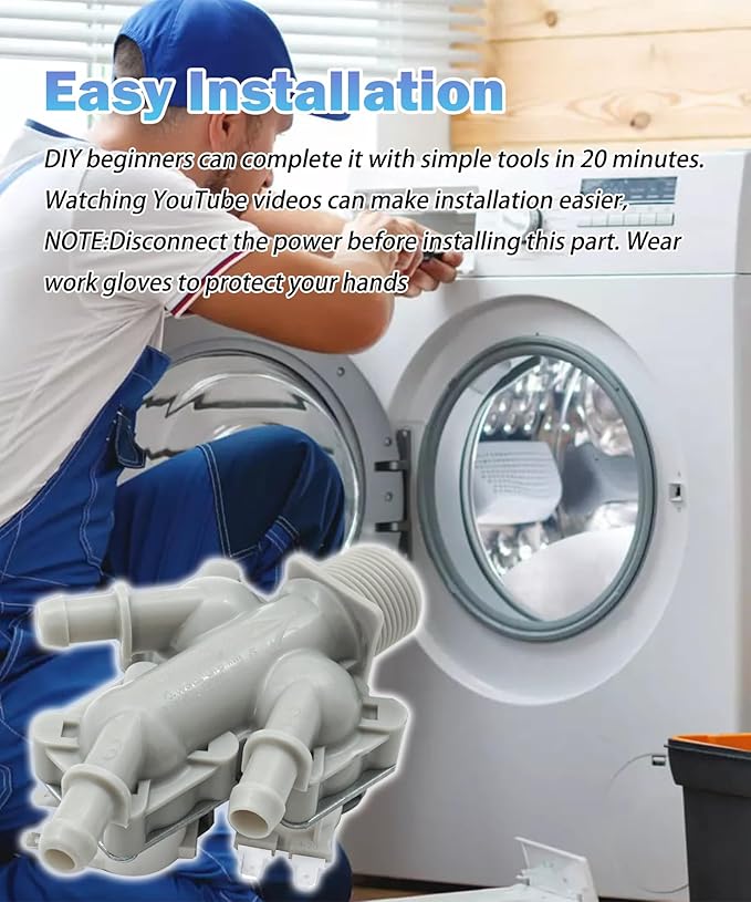 5221ER1003S Washer Water Inlet Valve Fits For LG Replace 4869496 AP6798394 PS12587936 EAP12587936 PD00057211 ETC.