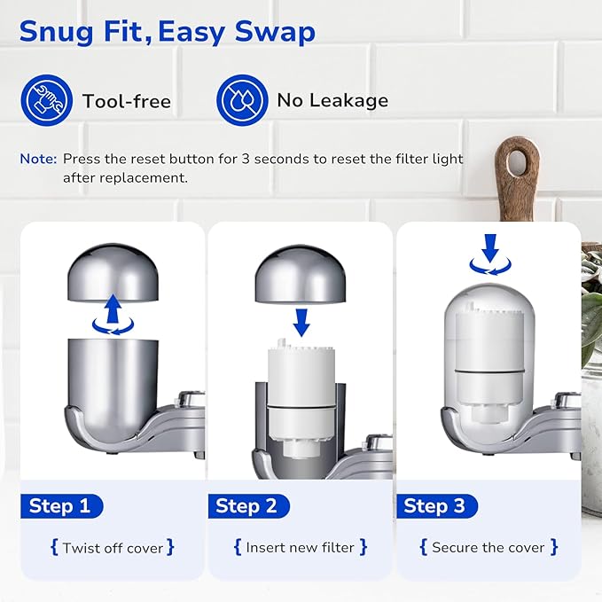 Fil-Fresh 2-Pack Replacement Water Filter for PUR, PUR PLUS Sink Faucet Filtration System, Model FM-3700, PFM400H, PFM350V, Filter# RF3375